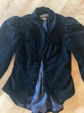 Vintage Wah Maker Limited Edition Black Velvet Victorian Jacket -  Made in USA